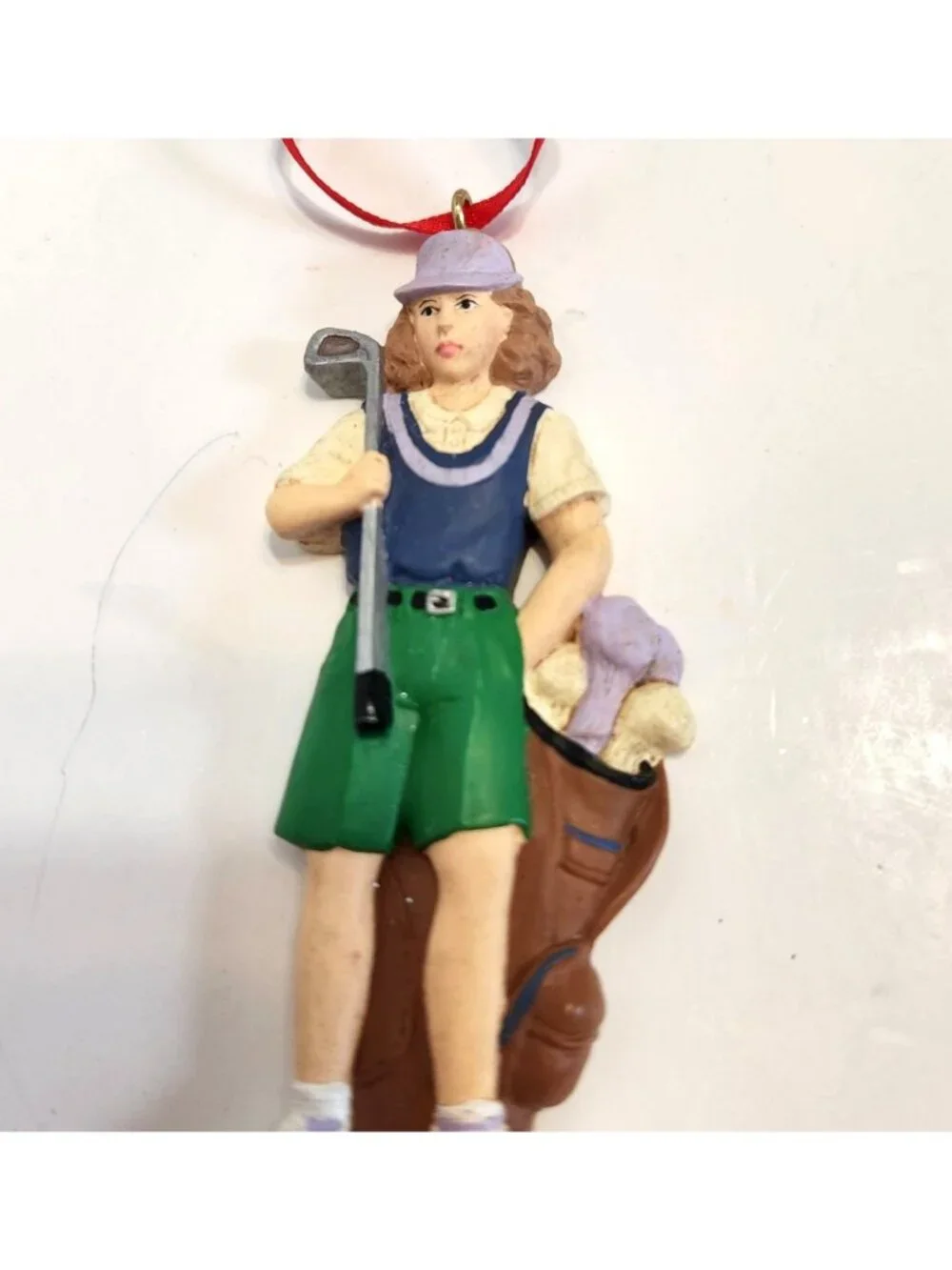 Golfer Figurine Christmas Ornament 